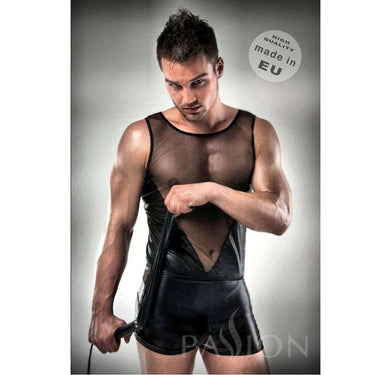 Slip in Ecopelle Trasparente Nero - Collezione Passion Lingerie Men